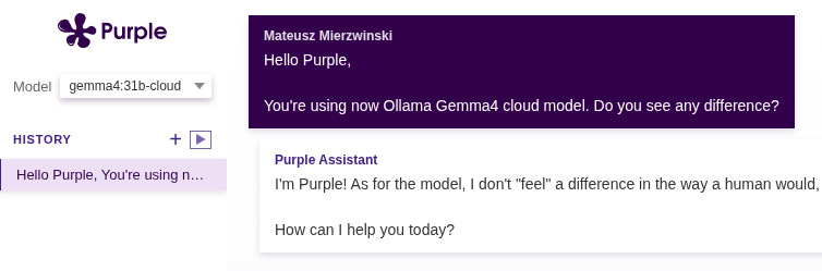 Ollama-powered purple backend